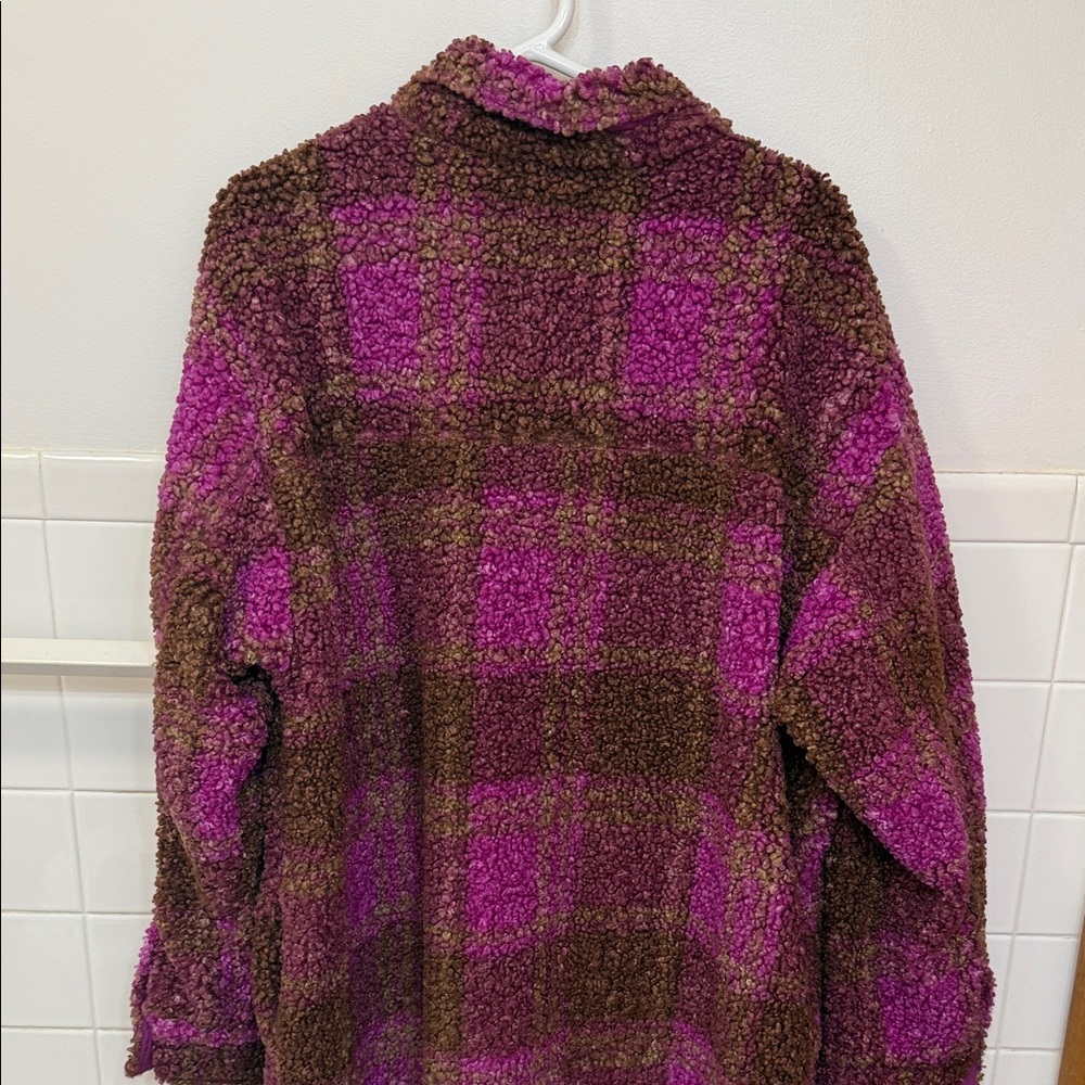 Good American Purple and Brown Teddy Jacket - Picture 4 of 5